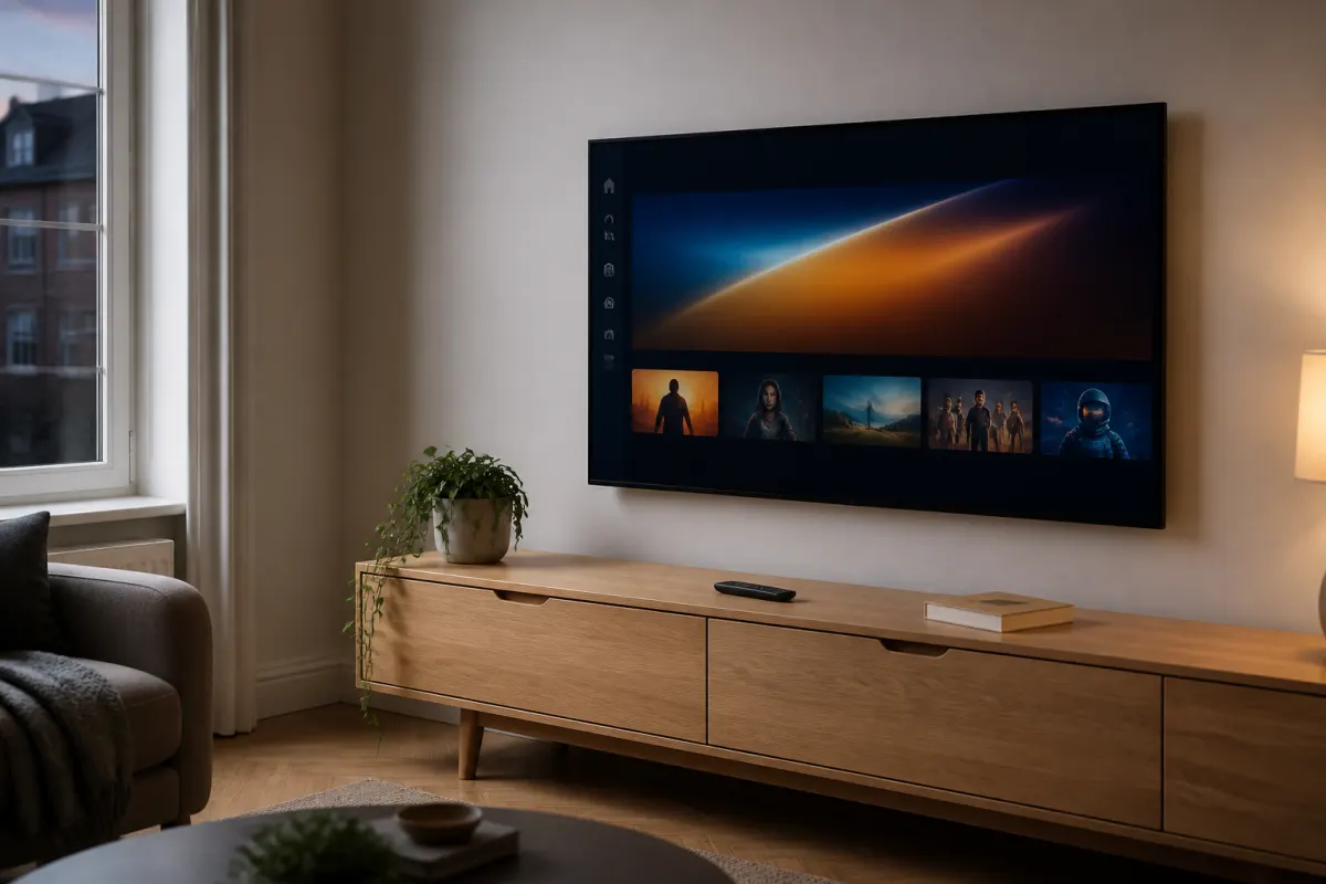Living room TV ready for Zorba IPTV setup